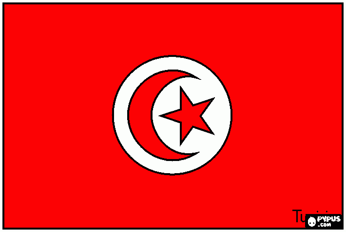 Tunus bayrağı boyama